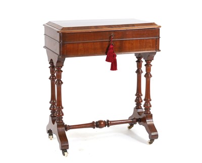 Lot 624 - A Victorian mahogany work table