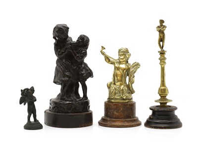 Lot 200 - A group of bronze and gilt metal figures