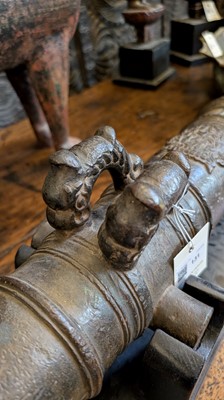 Lot 131 - A bronze signal cannon