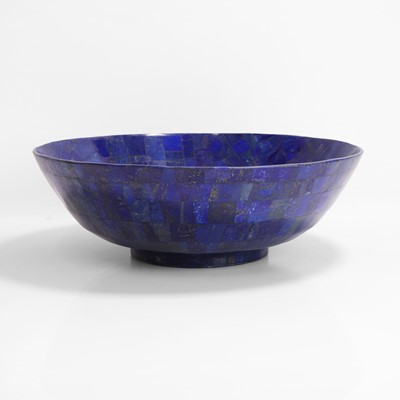 Lot 382 - A large lapis lazuli bowl