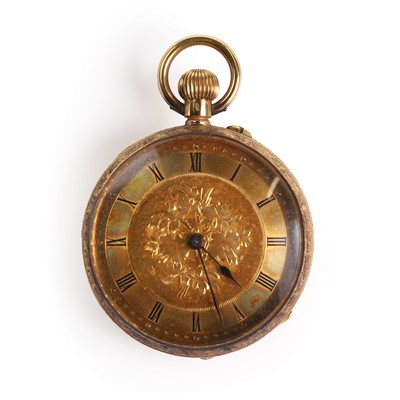 Lot 34H - A Swiss gold ladies' fob watch