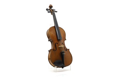 Lot 385 - A Stradivarius-style mahogany violin