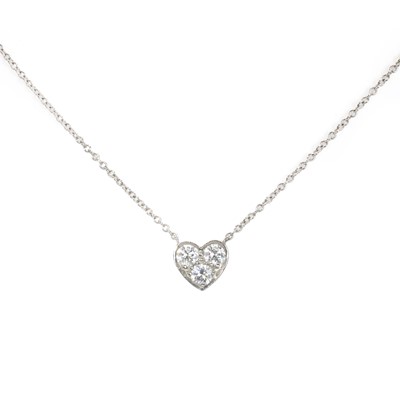 Lot 165 - A platinum and diamond necklace, by Tiffany & Co.