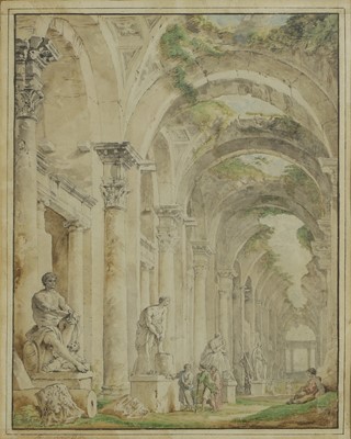 Lot 118 - Attributed to Giovanni Paolo Panini (Italian, 1691-1765)