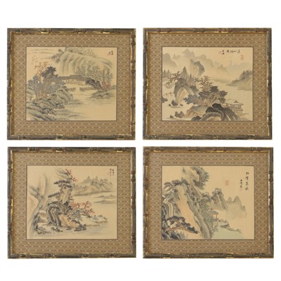 Lot 109 - A group of four Chinese paintings