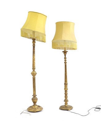 Lot 651 - A giltwood standard lamp