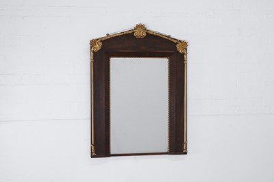 Lot 724 - A neoclassical rosewood and parcel-gilt mirror