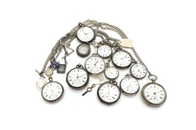 Lot 20 - A group of twelve silver pocket watches