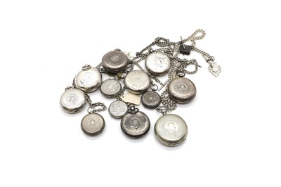 Lot 20 - A group of twelve silver pocket watches