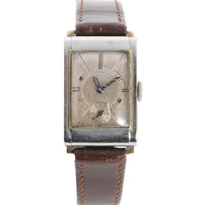 Lot 339 - A gentlemen's stainless steel Rolex mechanical strap watch, c.1930