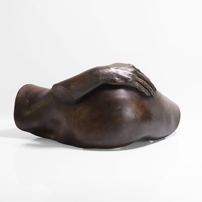 Lot 351 - A bronze study of a female leg and hand