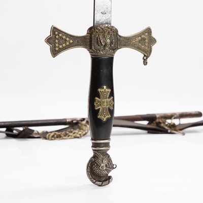 Lot 18 - A Knights Templar Masonic sword
