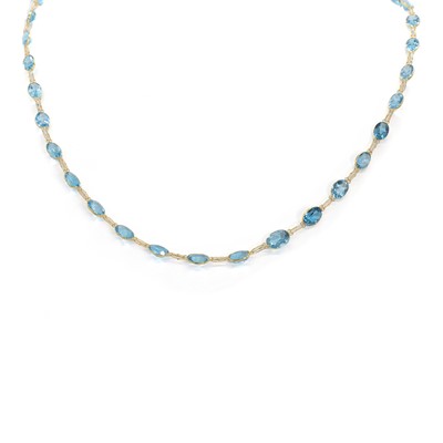 Lot 219 - A blue topaz necklace