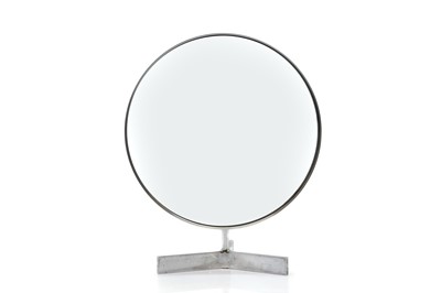 Lot 488 - An aluminium and steel mirror