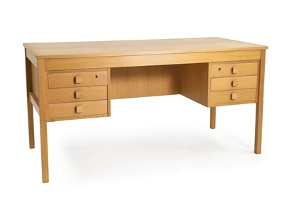 Lot 477 - A Danish oak desk