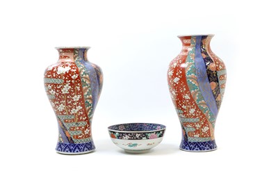 Lot 255 - Two large Japanese Imari vases