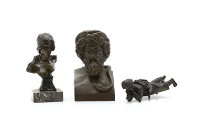 Lot 308 - A small bronze bust