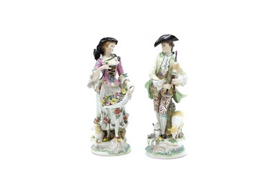 Lot 150 - A pair of German porcelain figures