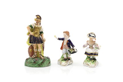 Lot 91 - A group fo three Derby porcelain figures