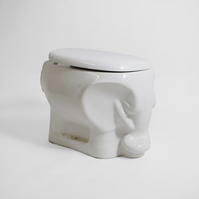 Lot 497 - A porcelain 'elephant' toilet bowl