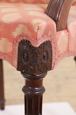 Lot 432 - A set of eight George III mahogany armchairs