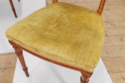 Lot 454 - A set of four Victorian Aesthetic period satinwood side chairs by Howard & Sons