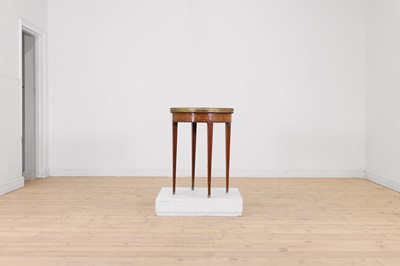 Lot 407 - A Louis XVI-style kingwood, rosewood and parquetry-inlaid lamp table