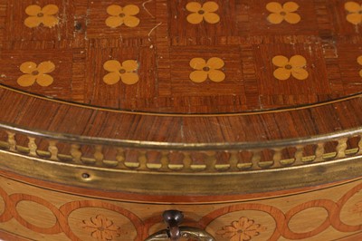 Lot 407 - A Louis XVI-style kingwood, rosewood and parquetry-inlaid lamp table