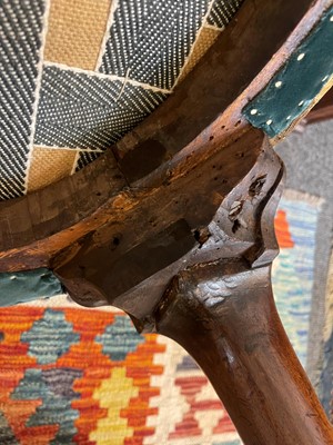 Lot 392 - A George I walnut shepherd's crook armchair