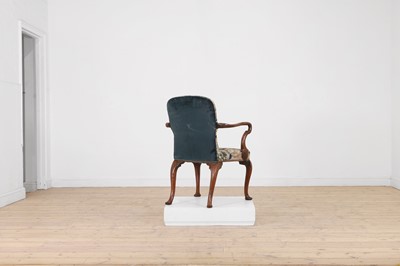 Lot 392 - A George I walnut shepherd's crook armchair