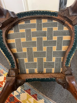 Lot 392 - A George I walnut shepherd's crook armchair