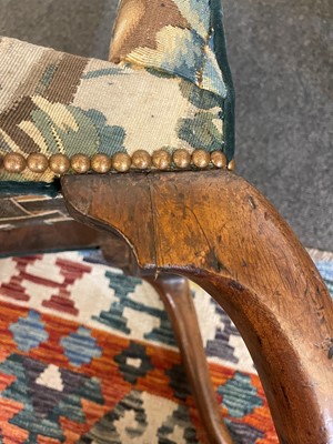 Lot 392 - A George I walnut shepherd's crook armchair