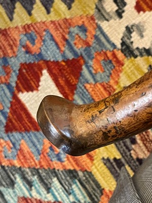 Lot 392 - A George I walnut shepherd's crook armchair