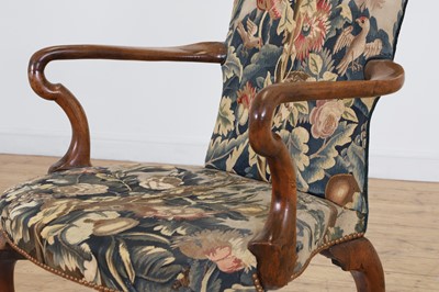 Lot 392 - A George I walnut shepherd's crook armchair