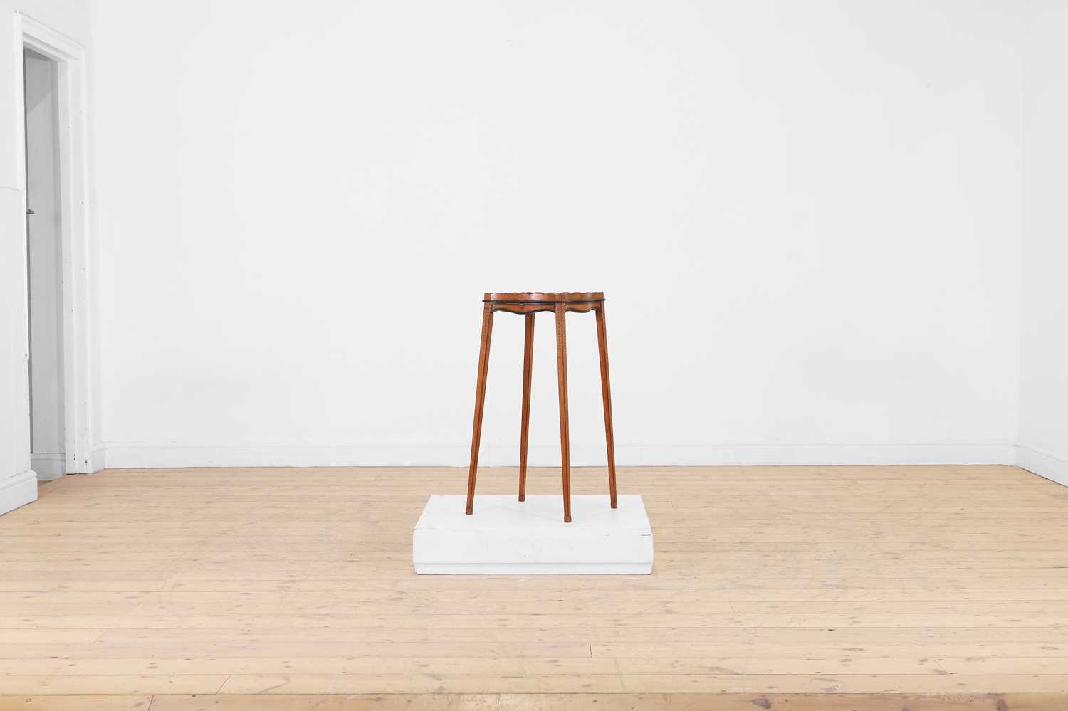 Lot 427 - A George III satinwood, sycamore and amaranth kettle stand