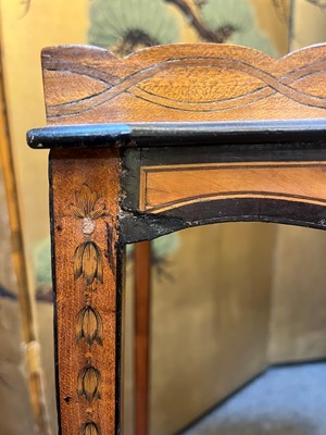 Lot 427 - A George III satinwood, sycamore and amaranth kettle stand