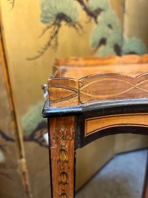 Lot 427 - A George III satinwood, sycamore and amaranth kettle stand