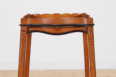 Lot 427 - A George III satinwood, sycamore and amaranth kettle stand