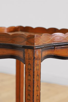 Lot 427 - A George III satinwood, sycamore and amaranth kettle stand