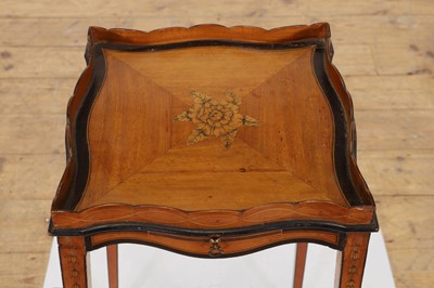 Lot 427 - A George III satinwood, sycamore and amaranth kettle stand