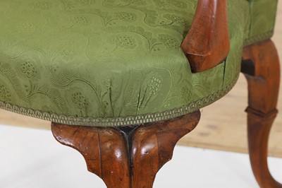 Lot 438 - A George I walnut shepherd's crook armchair
