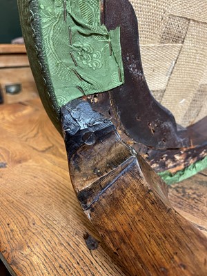 Lot 438 - A George I walnut shepherd's crook armchair