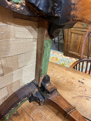 Lot 438 - A George I walnut shepherd's crook armchair