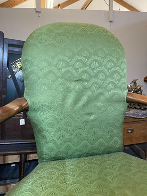 Lot 438 - A George I walnut shepherd's crook armchair