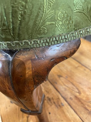 Lot 438 - A George I walnut shepherd's crook armchair