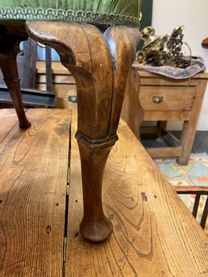 Lot 438 - A George I walnut shepherd's crook armchair