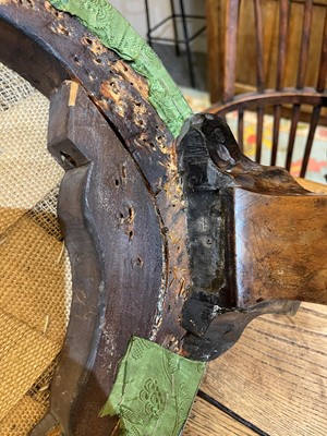 Lot 438 - A George I walnut shepherd's crook armchair