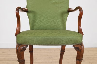 Lot 438 - A George I walnut shepherd's crook armchair