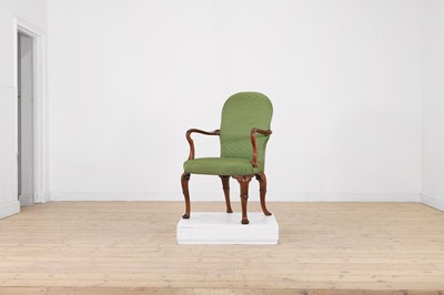 Lot 438 - A George I walnut shepherd's crook armchair
