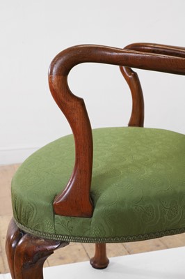 Lot 438 - A George I walnut shepherd's crook armchair